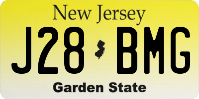 NJ license plate J28BMG