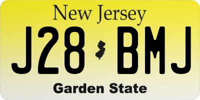 NJ license plate J28BMJ