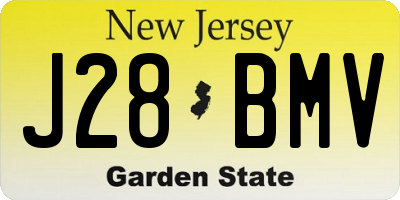 NJ license plate J28BMV