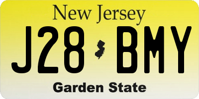 NJ license plate J28BMY