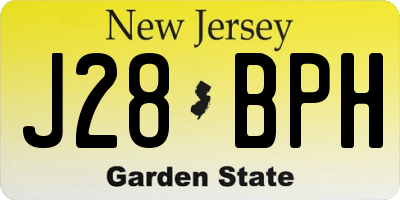 NJ license plate J28BPH