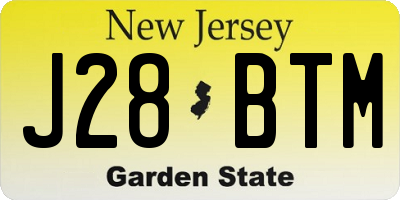 NJ license plate J28BTM