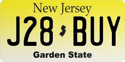 NJ license plate J28BUY