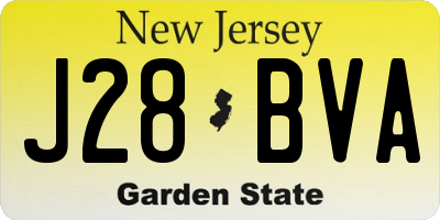 NJ license plate J28BVA