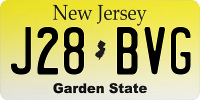 NJ license plate J28BVG