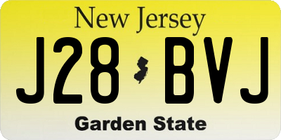 NJ license plate J28BVJ