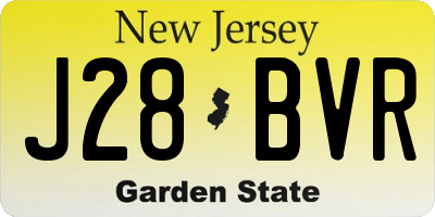 NJ license plate J28BVR