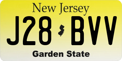 NJ license plate J28BVV