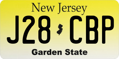 NJ license plate J28CBP