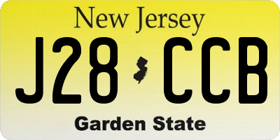 NJ license plate J28CCB