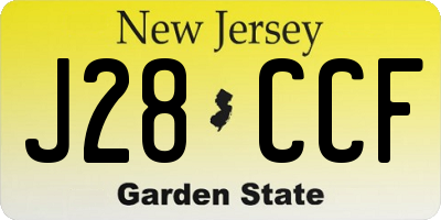 NJ license plate J28CCF
