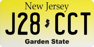 NJ license plate J28CCT