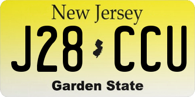 NJ license plate J28CCU