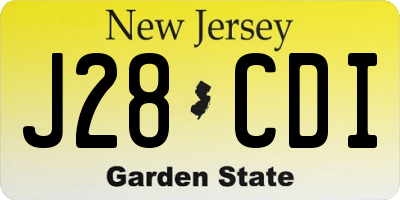 NJ license plate J28CDI