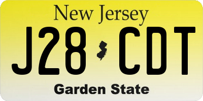 NJ license plate J28CDT