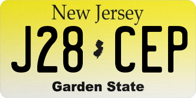 NJ license plate J28CEP