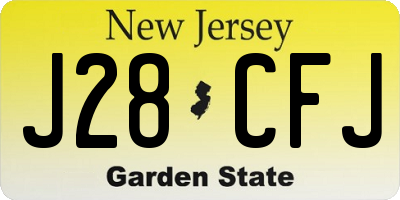 NJ license plate J28CFJ