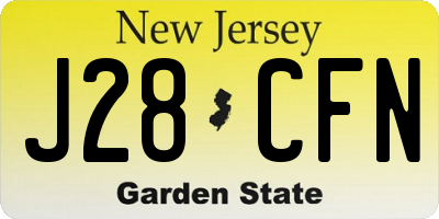NJ license plate J28CFN