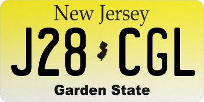 NJ license plate J28CGL