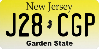 NJ license plate J28CGP