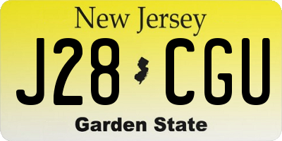 NJ license plate J28CGU