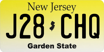 NJ license plate J28CHQ
