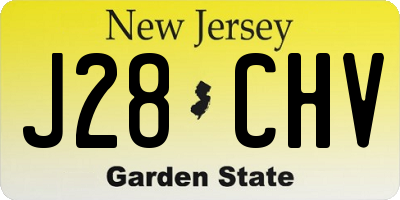 NJ license plate J28CHV