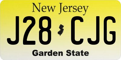 NJ license plate J28CJG