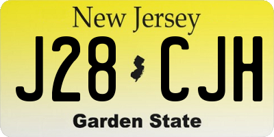 NJ license plate J28CJH