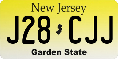 NJ license plate J28CJJ