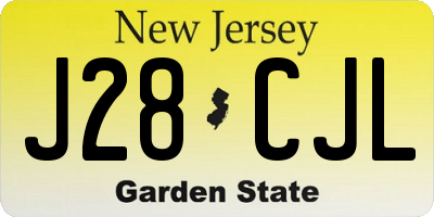 NJ license plate J28CJL