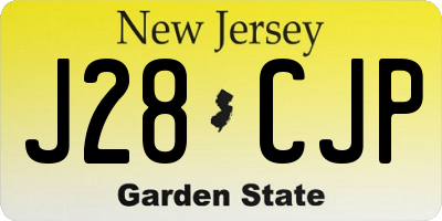 NJ license plate J28CJP