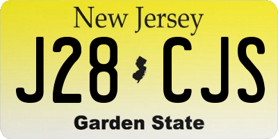 NJ license plate J28CJS