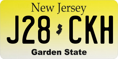NJ license plate J28CKH