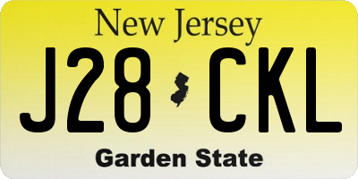 NJ license plate J28CKL