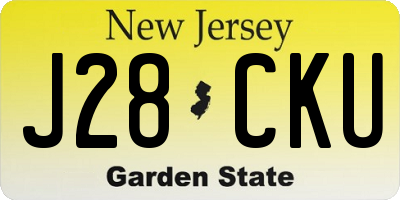 NJ license plate J28CKU