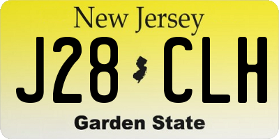 NJ license plate J28CLH
