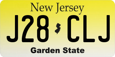 NJ license plate J28CLJ