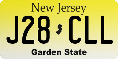 NJ license plate J28CLL