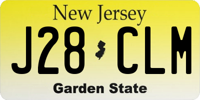NJ license plate J28CLM