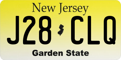 NJ license plate J28CLQ