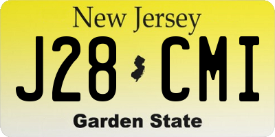 NJ license plate J28CMI
