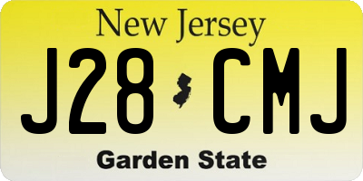 NJ license plate J28CMJ