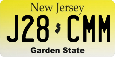 NJ license plate J28CMM