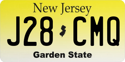 NJ license plate J28CMQ