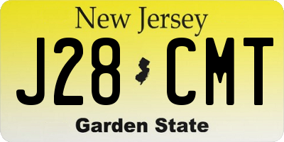 NJ license plate J28CMT