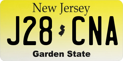 NJ license plate J28CNA