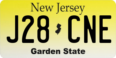 NJ license plate J28CNE