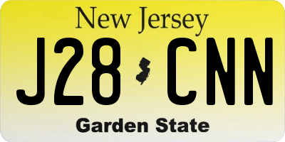 NJ license plate J28CNN