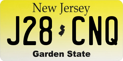 NJ license plate J28CNQ